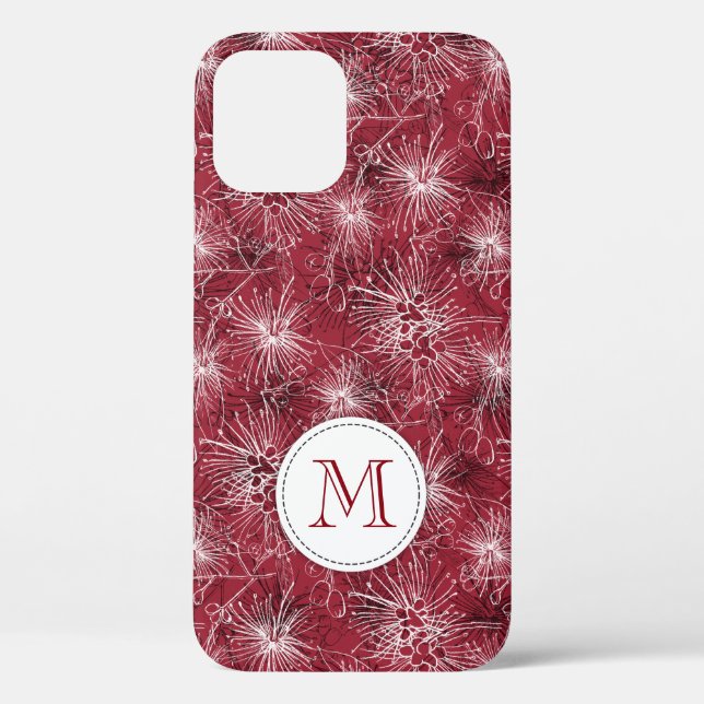 Coque iphone à fleurs de cerise de brosse (Verso)