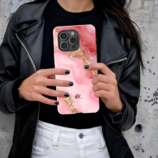Coque iPhone A luxurious pink marble background (Créateur téléchargé)