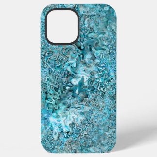 Coque iPhone 12 Pro Max Abalone Pāua Shell Aqua Blue
