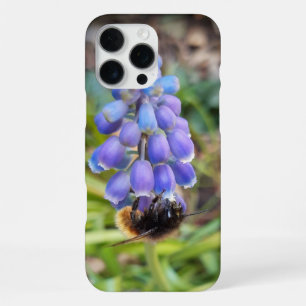 Coque iPhone 16 Pro Max Abeille sur Muscari Armeniacum, Muscari