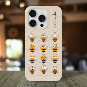 Abeilles Mignonnes Dessin Animé Alvéoles De Miel