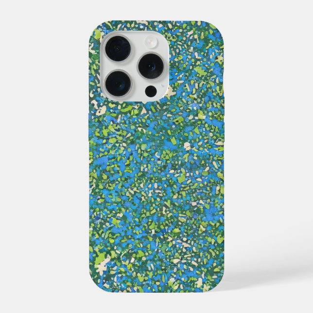 Coque iPhone Abstract Blue Splatter for Art Enthusiasts Mod  (Verso)