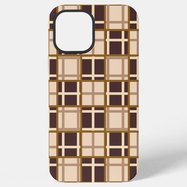 Coque iPhone Abstract Shades of Brown iPhone 12 Pro Max Case (Verso)