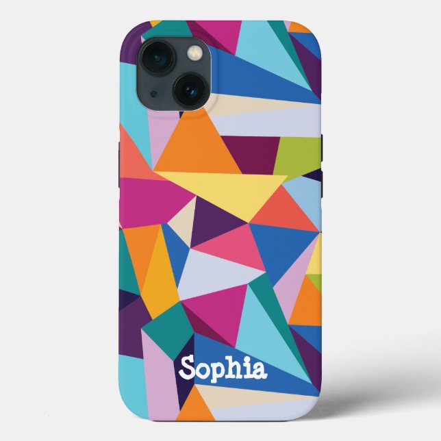 Coque iphone Abstrait coloré avec texte personnali (Verso)