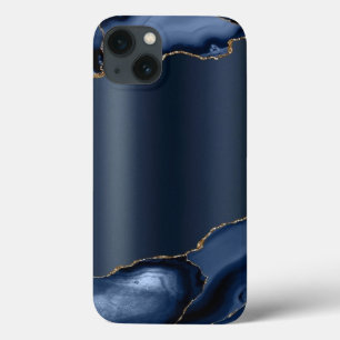 Coque iphone abstrait Coque-Mate bleu marine