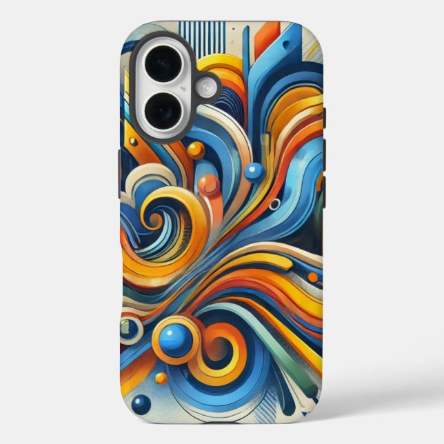 Coque iphone Abstrait dynamique (Verso)
