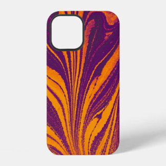 Coque iPhone 12 Abstrait motif marbré. Barrière créative en marbli