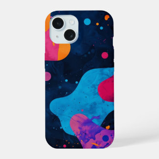 coque iphone _ Abstrait Neon Splatter
