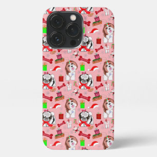 Etui iPhone 13 Pro adorable Noël Chih Tzu Motif