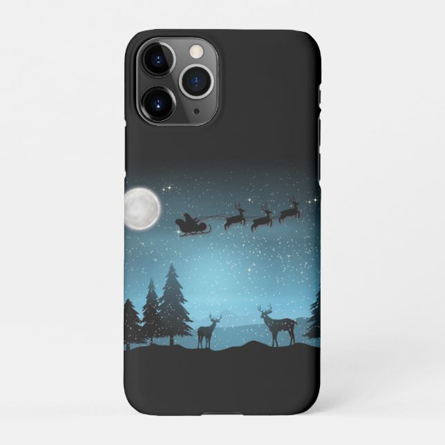 Coque iPhone Adorable Rindeer La Nuit (Dos)