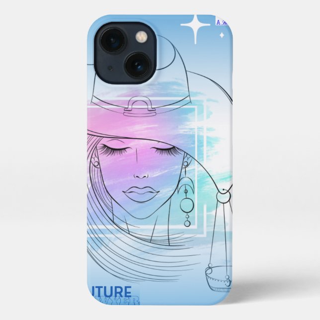 Coque iPhone Affaire téléphonique de l'avocat de l'avenir bleu 