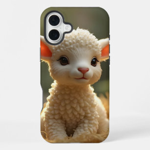 COQUE iPhone 16 PLUS AGNÉAU MIGNON DANS LA CRÈCHE
