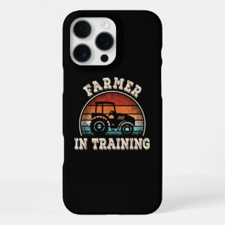 Coque iPhone 16 Pro Max Agriculteur en formation tracteur drôle d'agricult