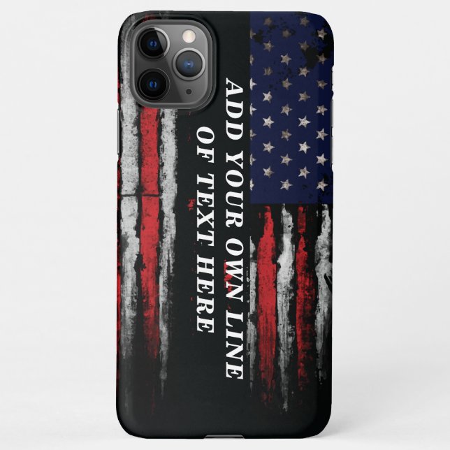 Coque iPhone Ajouter votre propre texte sur grunge American fla (Dos)