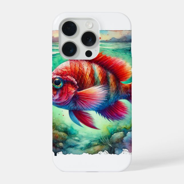 Coque iPhone Alfonsino Fish 280824AREF146 - Watercolor (Verso)