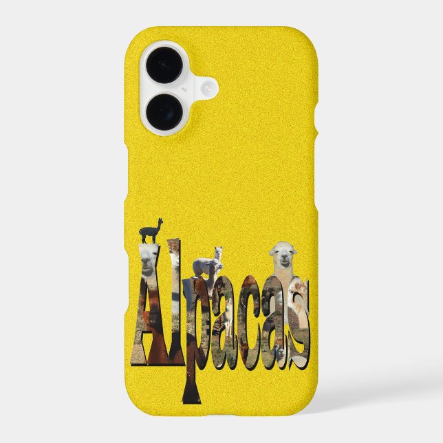 Coque iPhone Alpaca jaune, (Verso)