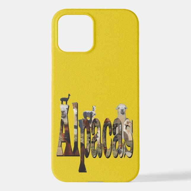 Coque iPhone Alpaca jaune, (Verso)