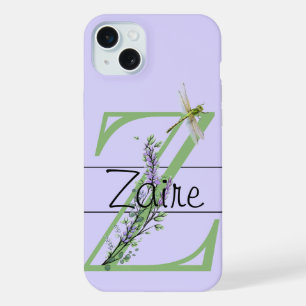 alphabet monogramme Z Lavande Eucalyptus Dragonfly