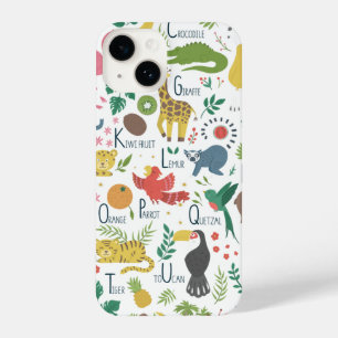 Coque Pour iPhone 14 Alphabet tropical pour enfants