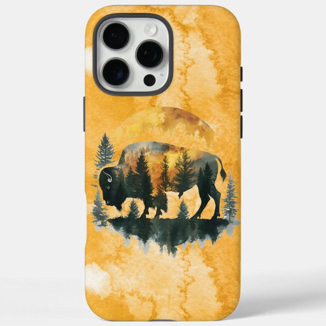 Coque iphone amérindien avec Buffalo (Verso)