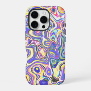 Coque iPhone 16 Pro Amethyst Multicolor Amoeba Motif
