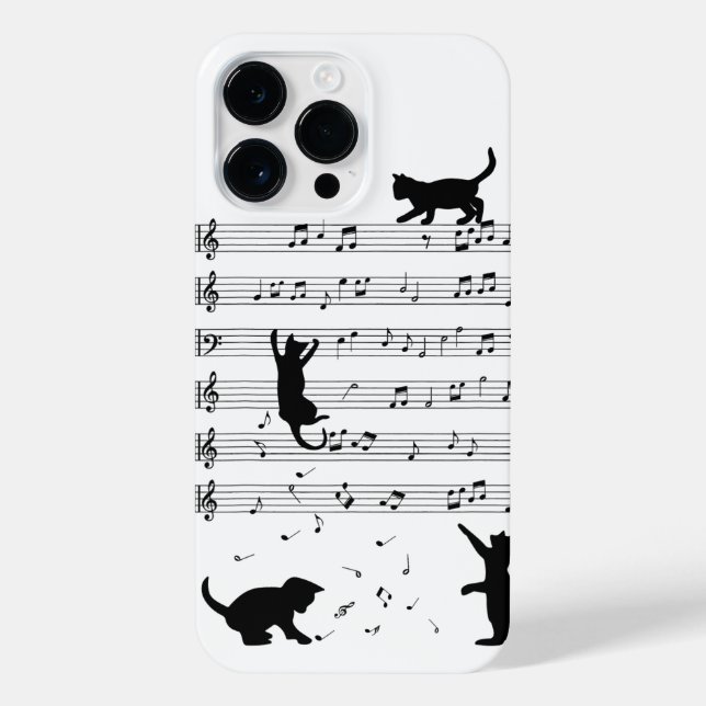 Coque iPhone Amoureux des chats Funny Pianiste Piano Lover (Verso)