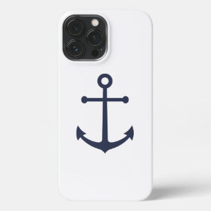 Etui iPhone 13 Pro Max Ancre bleue marine
