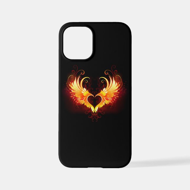 Coque iPhone Angel Fire Heart with Wings (Verso)