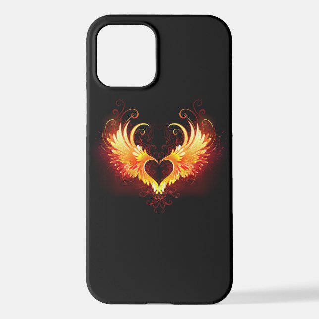 Coque iPhone Angel Fire Heart with Wings (Verso)