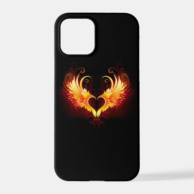 Coque iPhone Angel Fire Heart with Wings (Verso)
