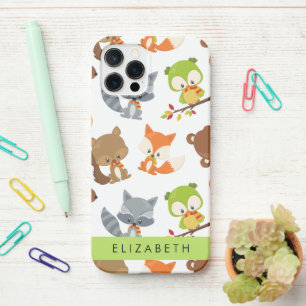 Coque iPhone 12 Pro Animaux de forêt, Animaux de forêt, Votre nom