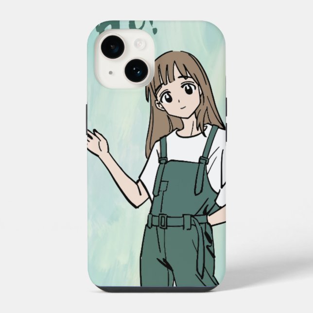 Coque iPhone Anime Girl Aesthetic iPhone Case - Cute Cartoon Ph (Verso)