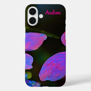 Coque iphone Apple à fleurs violettes personnalisé