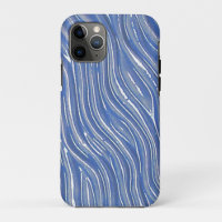 Coque iphone Apple avec eau bleue coulant
