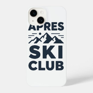 Coque Pour iPhone 14 Apres Ski Club Mountain Logo - Custom Mens Winter 