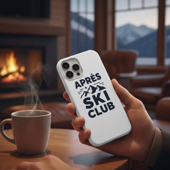 Coque iPhone Apres Ski Club Mountain Logo - Custom Mens Winter  (Créateur téléchargé)
