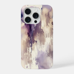 Aquarelle abstraite violette et beige