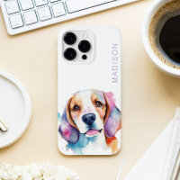 Aquarelle amateur de chien Beagle mignon