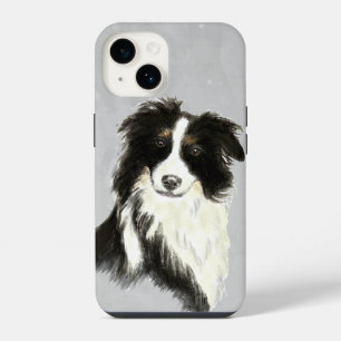 Coque Pour iPhone 14 Aquarelle Bordure Collie Chien Animaux de compagni