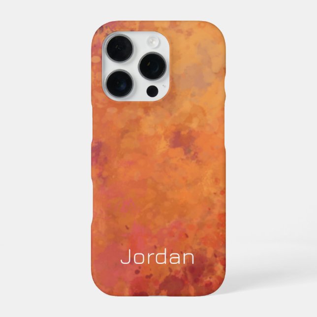 Coque iPhone Aquarelle de la branche d'automne (Verso)