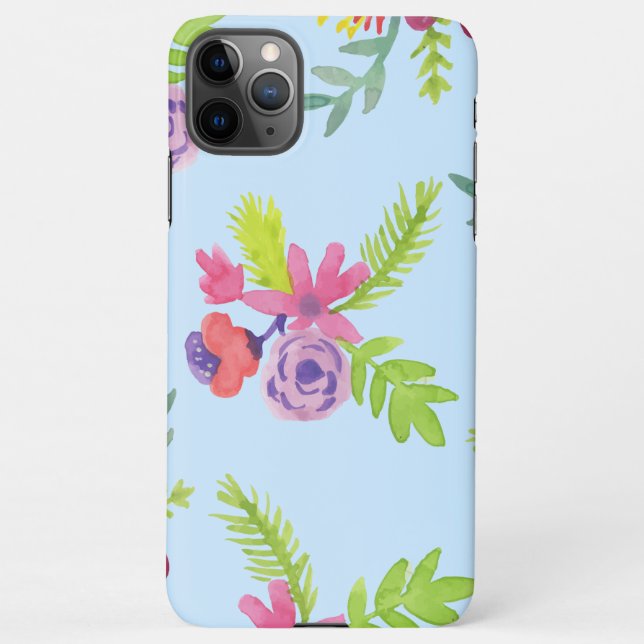Coque iPhone Aquarelle Fleur sauvage Motif Legs Enveloppement P (Dos)