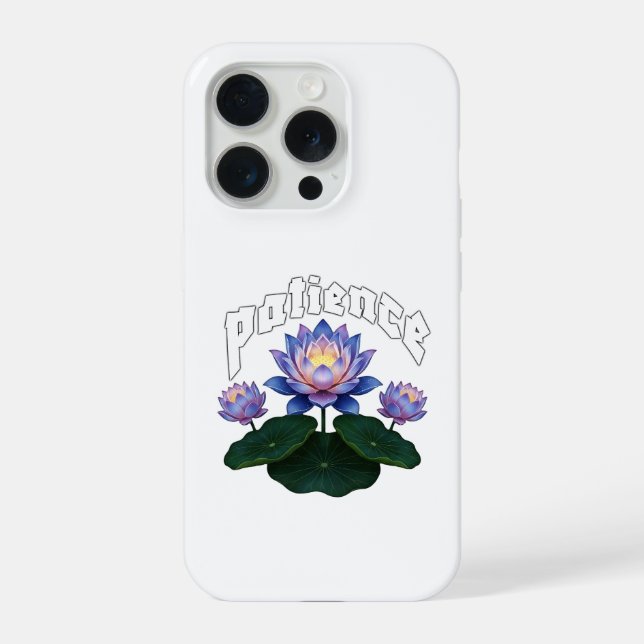 Coque iPhone Arabic Calligraphy Sabr Patience - Zen Lotus Flowe (Verso)