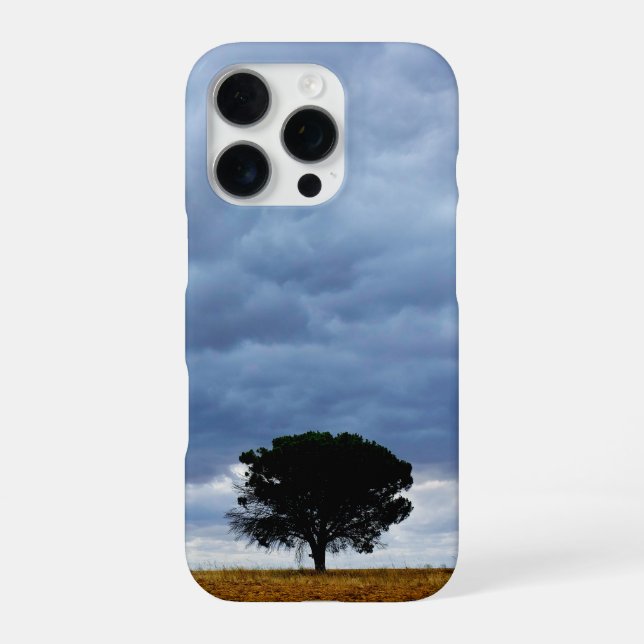 Coque iPhone Arbre dans un champ vide (Verso)