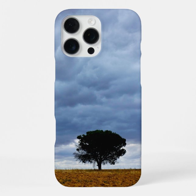 Coque iPhone Arbre dans un champ vide (Verso)