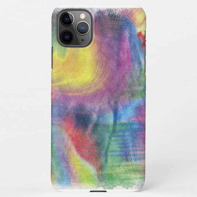 Coque iPhone arc-en-ciel abstrait (Dos)