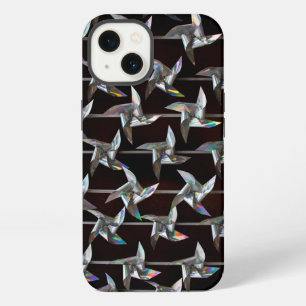 Etui iPhone 13 Argent iridescente mouvement torsion puissance du