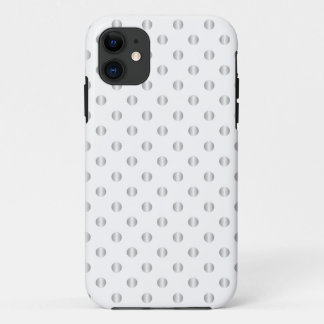 Coque iphone argenté et blanc de pois
