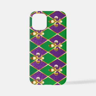 Coque iPhone 12 Mini Arrière - plan de bijoux Mardi Gras