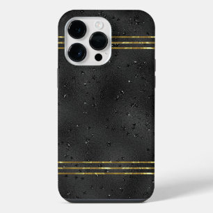 Coque Pour Pour iPhone 14 Pro Max Arrière - plan de luxe noir monochromatique glam S