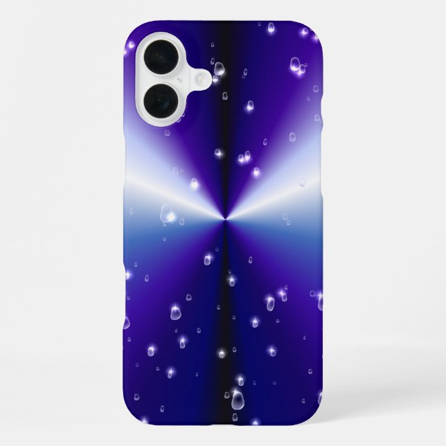 Coque iPhone Arrosage avec étoiles sur bleu violet noir arc-en- (Verso)